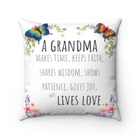 Butteryfly Kisses for Grandma Pillow