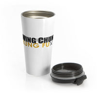 Wing Chun Kung Fu Gold Stainless Steel Travel Mug