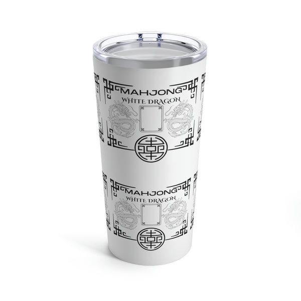 White Dragon Mahjong Tumbler 20oz
