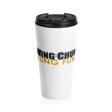 Wing Chun Kung Fu Gold Stainless Steel Travel Mug