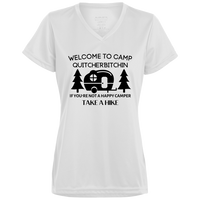 Happy Camper Ladies’ Moisture-Wicking V-Neck Tee