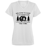 Happy Camper Ladies’ Moisture-Wicking V-Neck Tee