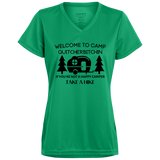 Happy Camper Ladies’ Moisture-Wicking V-Neck Tee