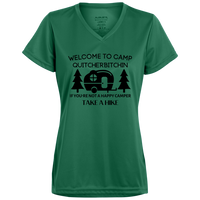 Happy Camper Ladies’ Moisture-Wicking V-Neck Tee