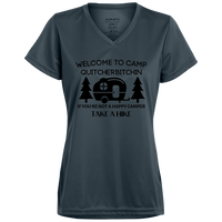 Happy Camper Ladies’ Moisture-Wicking V-Neck Tee