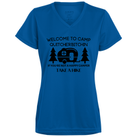 Happy Camper Ladies’ Moisture-Wicking V-Neck Tee
