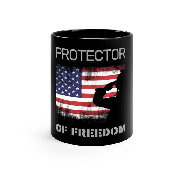 Protector of Freedom Black mug 11oz