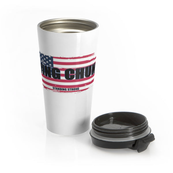 Wing Chun Standing Strong Stainless Steel Travel Mug